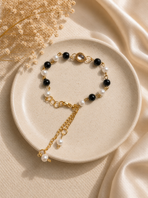 Midnight Pearl Elegance Bracelet