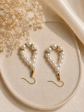 Pearl Heart Drop Earrings