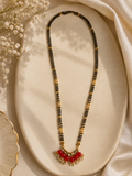 Crimson Kundan Pearl Mangalsutra