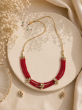 Ruby Bloom Kundan Necklace Set