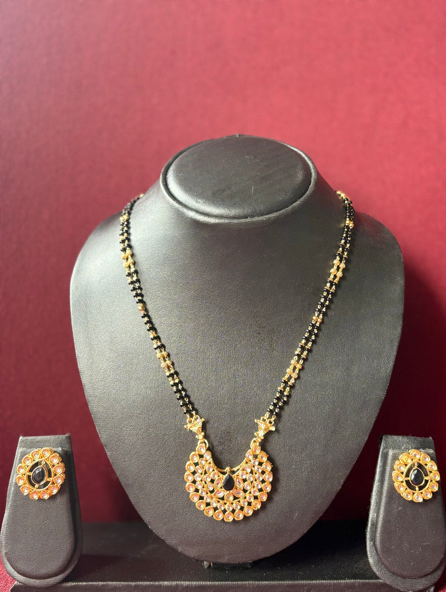 Golden Stone Pendant Mangalsutra
