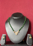 Green Drop Shape Bead Necklace