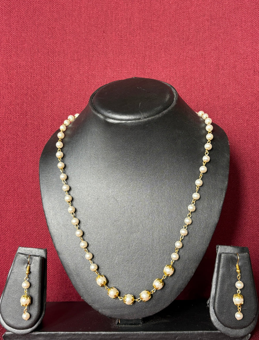 White Bead Necklace